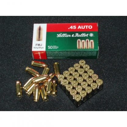Strelivo pištoľové 45 ACP FMJ 14,9